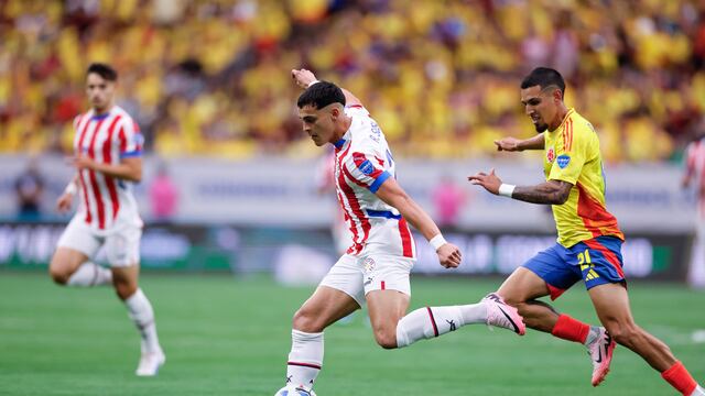 Como contra Colombia (foto), el paraguayo Ramón Sosa, figura de Talleres, entró en el segundo tiempo contra Brasil y poco pudo hacer (Prensa Paraguay)