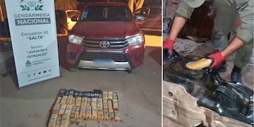 Narcos jujeños fueron delatados por una pérdida de combustible en su lujosa camioneta.