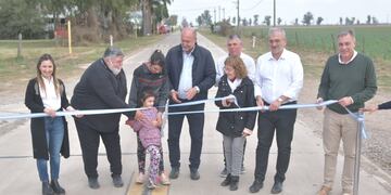 Perotti inauguró un nuevo tramo de la repavimentación de la Ruta 70