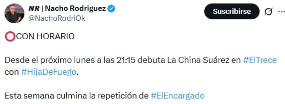 La serie protagonizada por la China Suárez llega a El Trece.