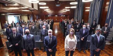 El nuevo secretario de Comercio Interior de la Nación, Roberto Feletti, presentó a lo funcionarios que lo acompañarán.