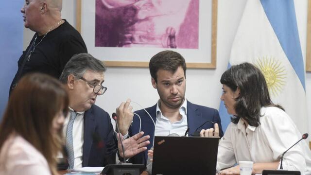 Mario Negri, Juan Manuel López y Carolina Gaillard en la Comisión de Juicio Político (Foto: Federico López Claro)