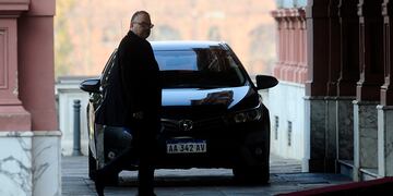 Matías Kulfas en una de sus últimas fotos en la Casa Rosada. Foto: Clarín.