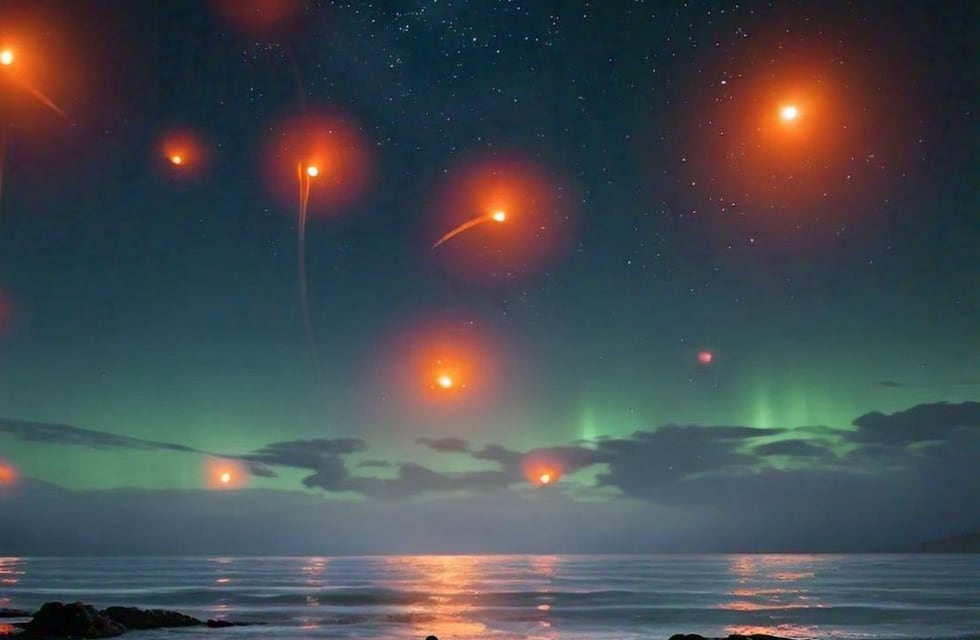 ¿Ovnis? Aparecieron ocho extrañas luces naranjas en el mar argentino