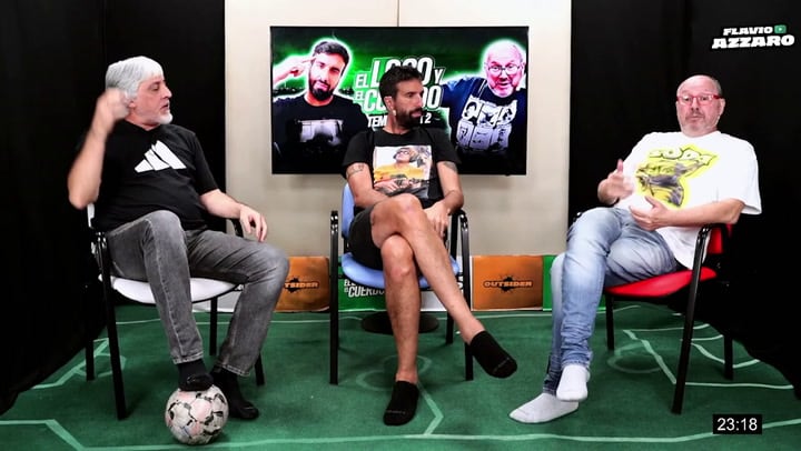 Azzaro y Ducatenzeiler junto a Rafael Di Zeo en la entrevista que le realizaron en su programa.