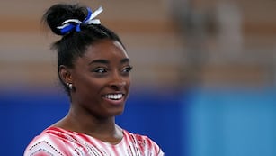 La estadounidense, feliz finalmente en Tokio 2020. (DPA)