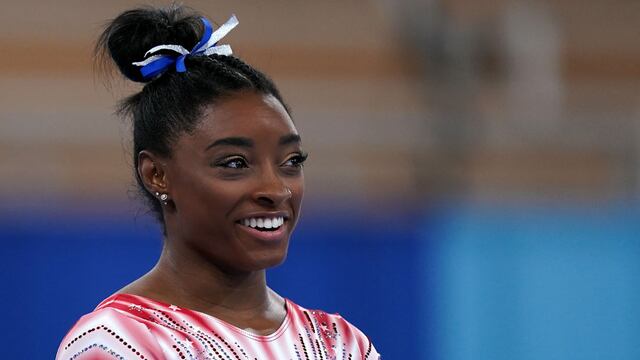 La estadounidense, feliz finalmente en Tokio 2020. (DPA)