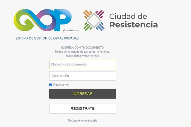 Se puede acceder al sistema en página web de la municipalidad de Resistencia.