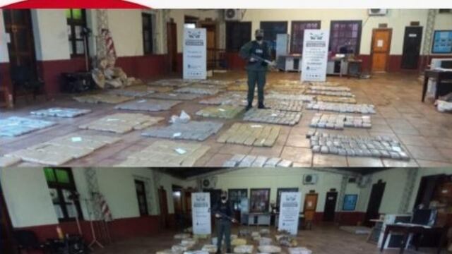 Gendarmería secuestró 759 kg de Marihuana en Puerto Esperanza.