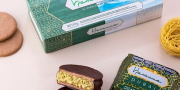 El alfajor de chocolate Dubai de Havanna.