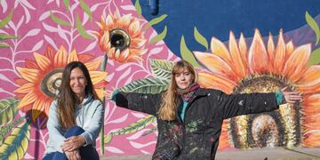 Dos artistas Guaymallinas dieron vida a unos murales con su arte.