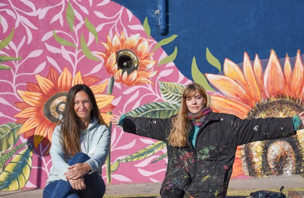 Dos artistas guaymallinas dieron vida con su imaginación a dos paredes vacías