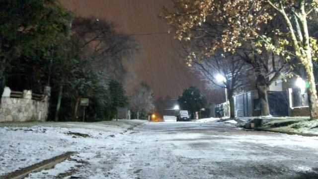 Este miércoles comenzó a nevar en San Luis.