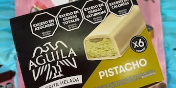 Águila lanzó una barrita helada de pistacho.