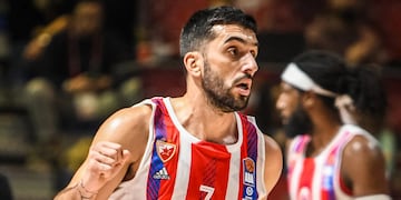 Facundo Campazzo debutó en la Euroliga 2022/2023 en la visita de Estrella Roja a Bayern Múnich. (Prensa Euroliga)