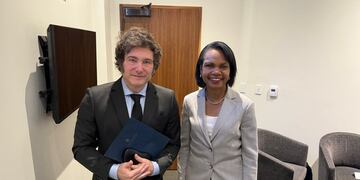 Javier Milei y Condoleezza Rice.