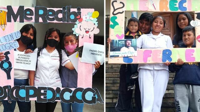 Las dos nuevas profesionales son oriundas de la puna salteña, y lo tuvieron presente a Chifri durante los festejos por sus títulos.