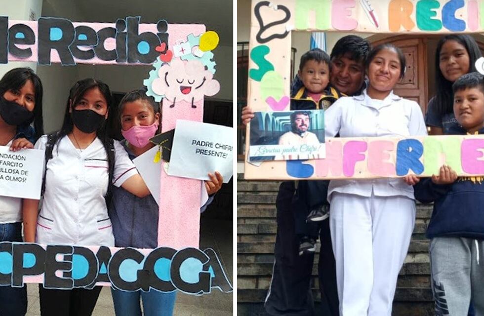 Ejemplos de vida: dos jóvenes provenientes de inaccesibles parajes de la Puna se recibieron de Psicopedagogía y Enfermería