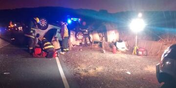 El trágico choque frontal se cobró dos vidas.