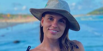 Emilia Ferrero lució un jugado top total black que despertó un picante piropo de Julián Álvarez