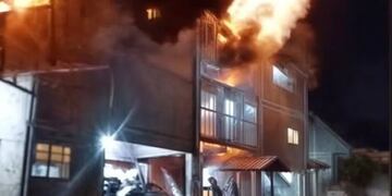 Incendio en un secadero de yerba mate en Comandante Andresito.