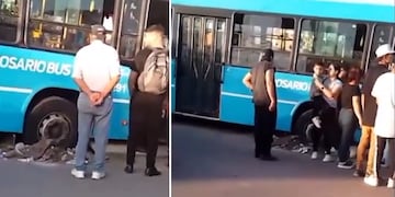 La unidad quedó atascada en una zanja