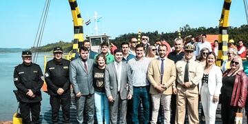 Eldorado recibió el primer viaje del servicio de balsas entre Mayor Otaño y Eldorado