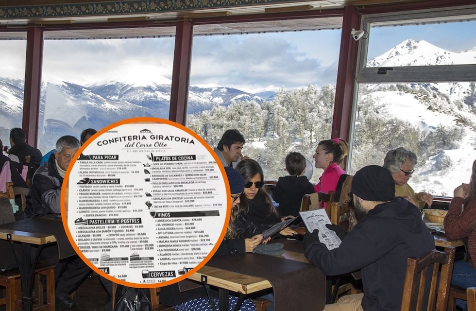 Cuánto cuesta un café con leche y medialuna en la confitería giratoria de Bariloche en junio 2025