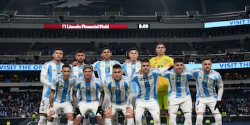 La formación de la selección argentina ante El Salvador. Foto: AFA