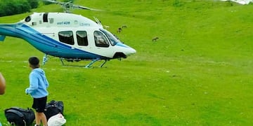 La salud llega a las alturas: rescate aéreo en San José de Chasquivil.