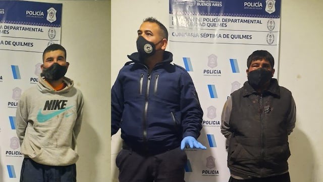 Los detenidos por el intento de robo (Foto: Clarín)
