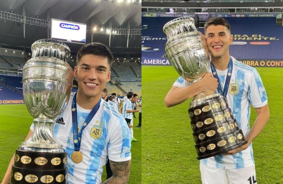 Los tucumanos Palacios y Correa celebraron la obtención de la Copa América en las redes