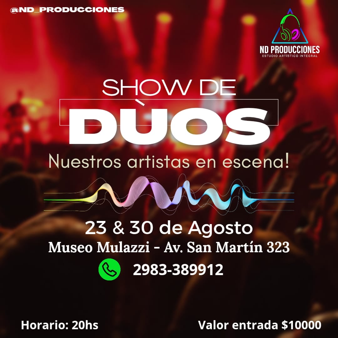 Show de Dúos en el Museo Mulazzi de Tres Arroyos