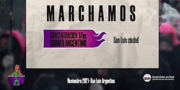 Marcha contra la violencia patriarcal en Villa de Merlo