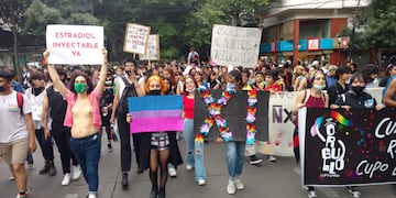 Nueva marcha del orgullo LGBTQI+ en Mendoza. Foto: José Gutiérrez / Los Andes