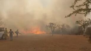 Incendio en Mina Clavero.