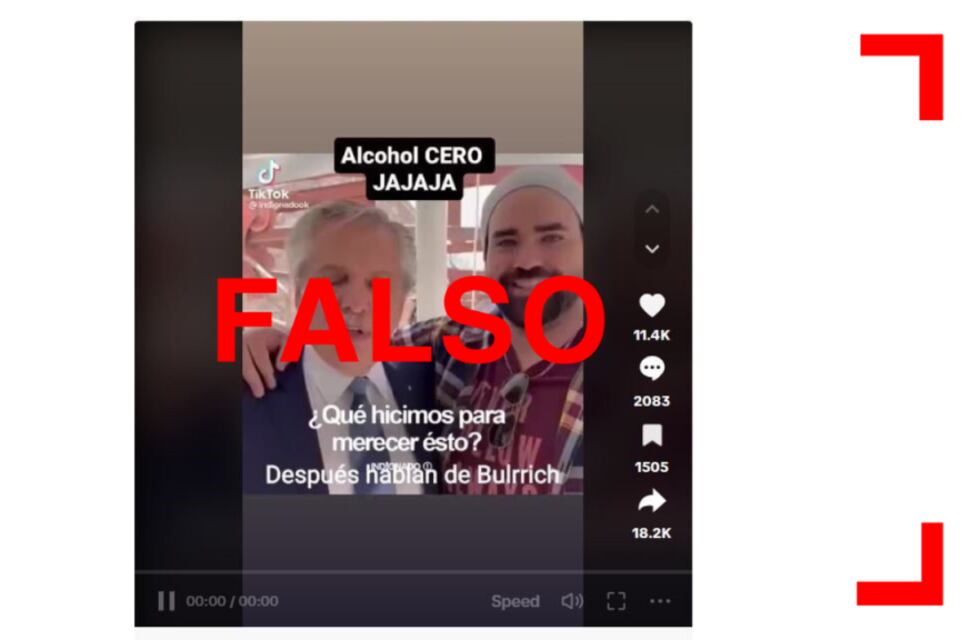 Video de Alberto Fernández junto a un asador en La Rioja está ralentizado