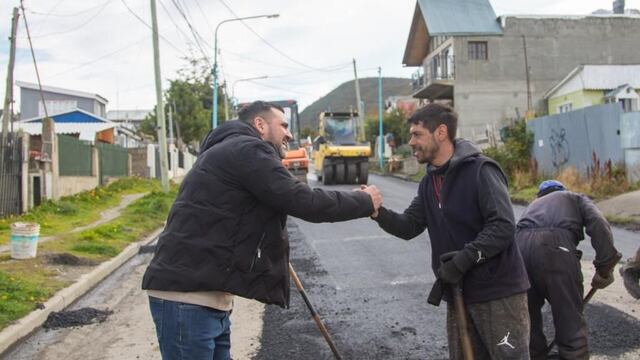 Ushuaia: repavimentaron un tramo de la calle Pastor Lawrence