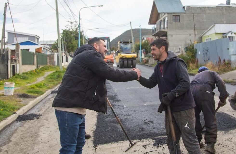 Ushuaia: repavimentaron un tramo de la calle Pastor Lawrence