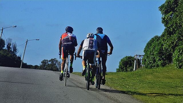 Ciclistas en ruta.