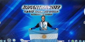 Josefina Mesa, la mendocina que es la nueva campeona del Mundo de Taekwondo.