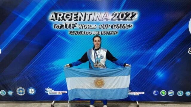 Josefina Mesa, la mendocina que es la nueva campeona del Mundo de Taekwondo.