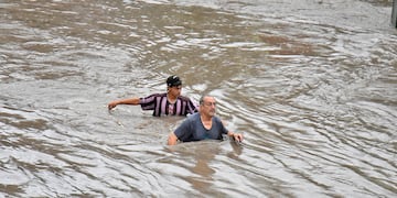 Bahía Blanca y la región bajo agua. (Gentileza Clarín)