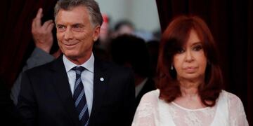 Mauricio Macri y Cristina Fernández de Kirchner en diciembre de 2019. (La Voz/Archivo)