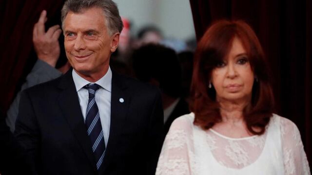 Mauricio Macri y Cristina Fernández de Kirchner en diciembre de 2019. (La Voz/Archivo)