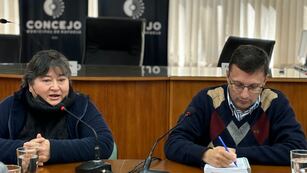Ramona Ramallo, presidenta de la vecinal del barrio Virgen del Rosario, visitó el Concejo Municipal de Rafaela
