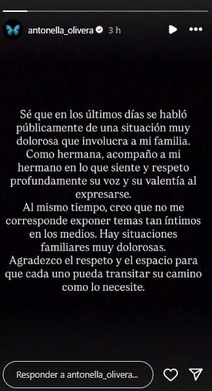 Antonella, la hija de Natacha Jaitt, se metió en el escándalo y opinó sobre la denuncia de su hermano Valentino contra Ulises