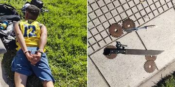 Quiso entrar a la Casa Rosada con un machete y fue detenido. (Infobae)