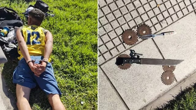 Quiso entrar a la Casa Rosada con un machete y fue detenido. (Infobae)