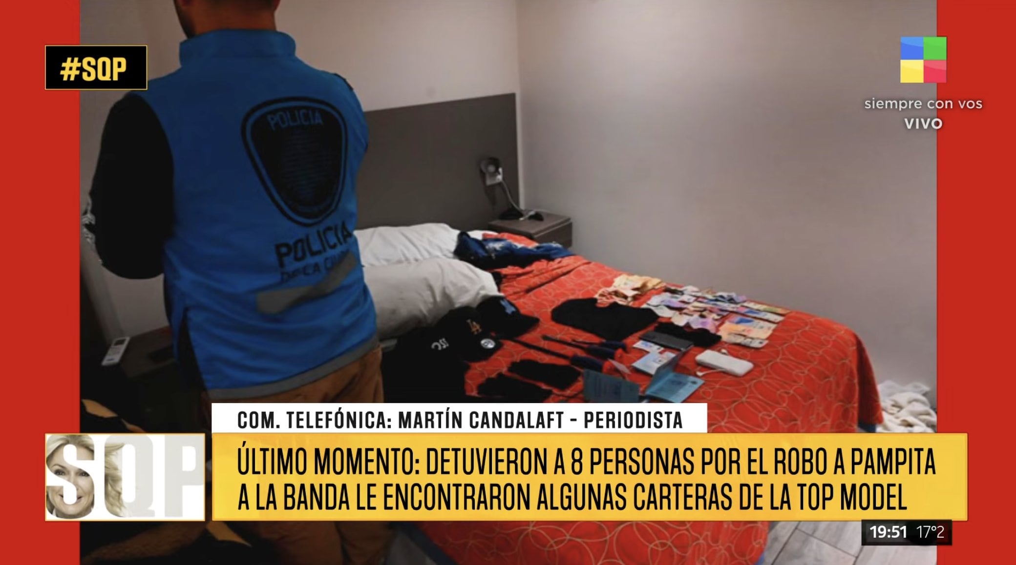 Artículos que extrajeron de la casa de Pampita.